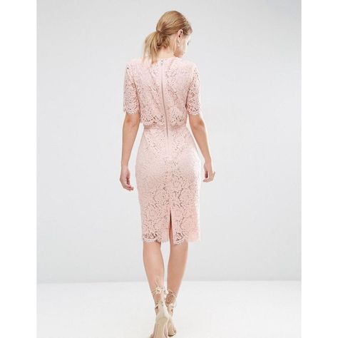 ASOS Lace Crop Top Midi Pencil Dress ($105) ❤ liked on Polyvore featuring dresses, asos, pencil dress, zipper dress, bodycon dress and mid calf dresses Cocktail Dress Short, Pink Cocktail, Mother Of Groom Dresses, Modest Bridesmaid Dresses, Pink Cocktail Dress, Midi Pencil Dress, Short Cocktail Dress, Midi Cocktail Dress, Formal Gown