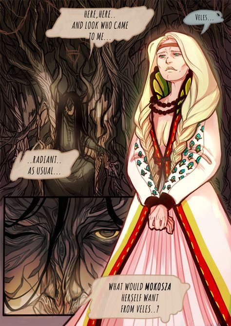 Anna Przybylska - Slavic Mythology Comic PROLOGUE Polish School, Slavic Paganism, Slavic Mythology, Slavic Folklore, Vulture Culture, Fairytale Illustration, Mythology Art, Witch Art, Mythological Creatures