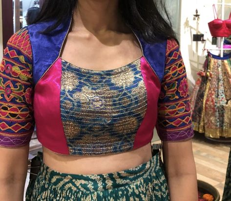 Multi Color Blouse Designs, Navratri Blouse, Navratri 2024, Navratri 2023, Choli Blouse Design, Anarkali Frock, Blouse Designs High Neck, Navratri Dress, Choli Blouse