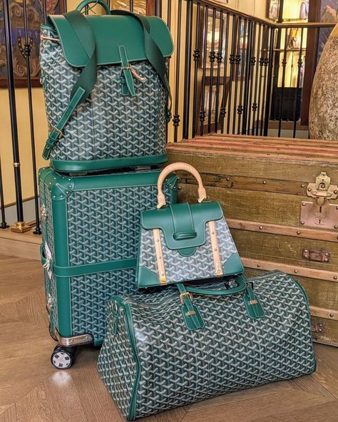 Louis Vuitton Luggage Set, Goyard Luggage, Hermes Sandals, Travel Equipment, Travelling Bag, Dope Jewelry Accessories, Travel Chic, Expensive Bag, Hand Bags For Women