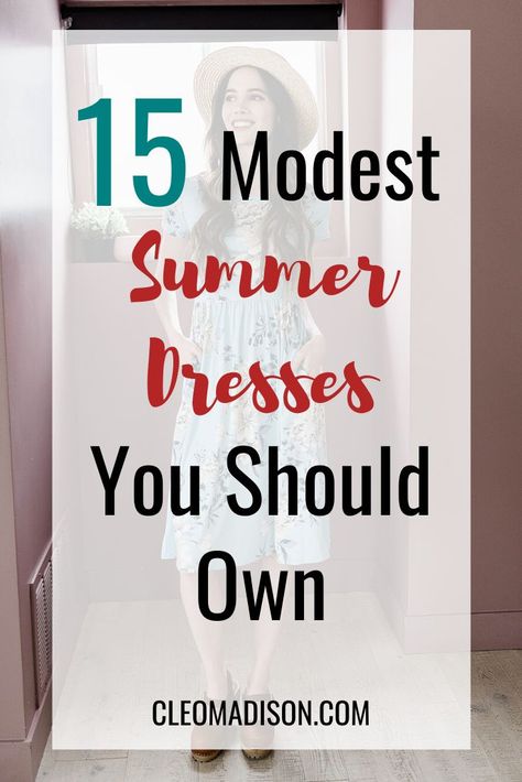 Looking for a modest dress this summer? This post has ones that are cute, classy, casual, simple, chic, and floral. They work for all body types for women. Modest Fashion Outfits Classy Summer, Modest Summer Clothes For Women, Modest Summer Dress Outfits, Womens Dresses Classy Simple, Simple Dress Ideas Casual, Feminine Midi-length Sundress For Casual Occasions, Pretty Summer Dresses Classy, Modest Summer Dresses Casual, Simple Modest Dresses Casual