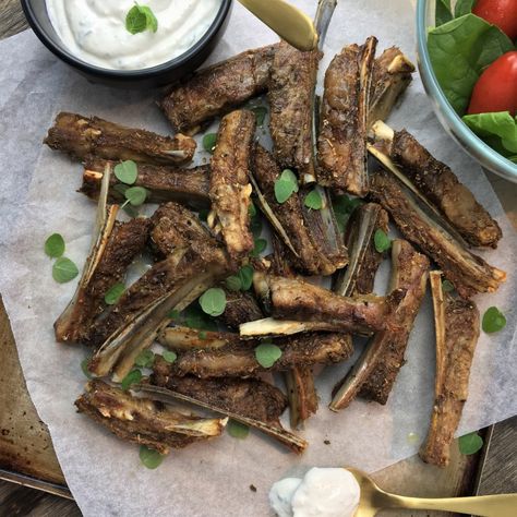 Oven baked lamb ribs - A few simple ingredients, roasted in the oven, simple easy lick you fingers lamb Oven Roasted Lamb, Ribs Recipe Oven, Slow Roasted Lamb Shoulder, Slow Roast Lamb, Roasted Lamb, How To Cook Lamb, Lamb Ribs, Lamb Dishes, Lamb Roast