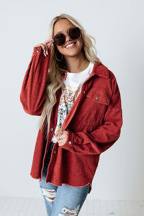 Shacket Outfit, Corduroy Shacket, Cute Leggings, Jacket Outfit, Cute Blouses, Outfit Women, Corduroy Jacket, Down Jacket, Shirt Style