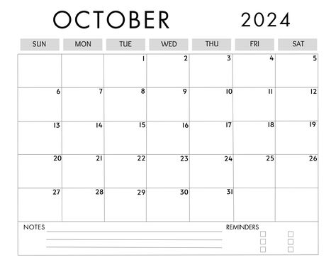 October 2024 Calendar with Notes October 24 Calendar, October Monthly Planner, October Blank Calendar 2023, Free Printable October 2024 Calendar, Monthly Planner October 2024, 2024 Calendar Printable Free, Notes To Write, Calender October 2024 Printable, Calendar With Notes