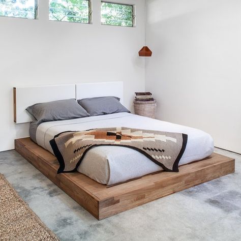 You'll love the LAX Series Platform Bed at Wayfair - Great Deals on all Furniture products with Free Shipping on most stuff, even the big stuff. Workspace Bedroom, Platform Bed Designs, Diy Platform Bed, Bed Platform, 아파트 인테리어, Platform Beds, Diy Bed, Upholstered Platform Bed, Bed Ideas