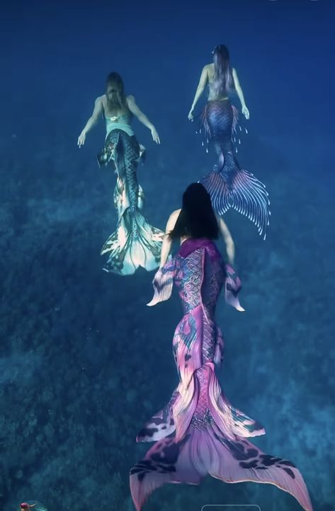 3 Mermaids, Ekor Mermaid Aesthetic, Mermaid Fantasy Aesthetic, Ocean Aesthetic Mermaid, Mermaid On Land, Mermaid On Land Aesthetic, Dark Mermaid, Mermaid Photography, Fantasy Mermaid