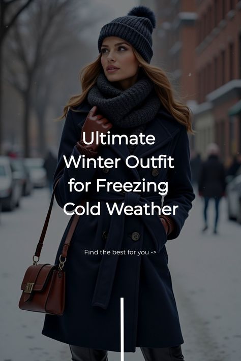 Ultimate Winter Outfit for Freezing Cold Weather Cold Weather Outside Outfits, Winter Outfits Walking, Elegant Outfit For Cold Weather, Plus Snow Outfit, Tennessee Winter Outfits Cold Weather, Outfits For Below Freezing Cold Weather, Winter Freezing Outfit, Winter Attire For Women Cold Weather, Outfit For Freezing Weather