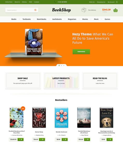 Bookshop PSD Template Book Store Website, Selling Website Templates, Book Website, Bookstore Design, Layout Web, Shopify Ecommerce, Online Book Store, Vertical Jump, Book Cover Design Inspiration