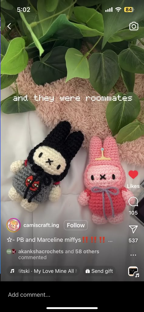 Marceline Crochet, Crochet Kuromi, Miffy Crochet, Crochet Base, Crochet Tutorial Pattern, Crochet Fairy, Crochet Design Pattern, Kawaii Crochet, Crochet Clothing And Accessories