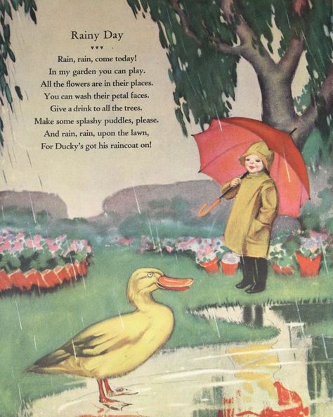 Rain, rain Rainy Poetry, Rain Poems, Nursery Rhymes Poems, Old Nursery Rhymes, Childrens Poems, Childrens Poetry, Poetry For Kids, Famous Poets, Kids Poems