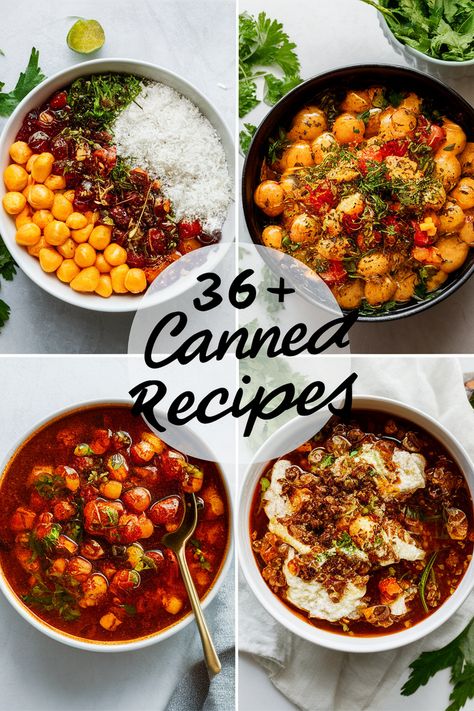 Meals From Canned Food, Canned Goods Recipes, Canned Recipes, Delicious Casseroles, Tomato Basil Soup Recipe, Creamy Tomato Basil Soup, Healthy Tuna, Food Easy Recipes, Sweet Potato Black Beans