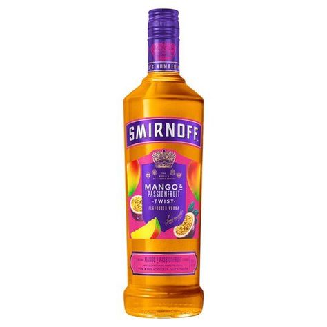 Smirnoff Flavors, Smirnoff Raspberry, Mango And Passionfruit, Flavoured Vodka, Mango Passionfruit, Pretty Alcoholic Drinks, Smirnoff Vodka, Vodka Brands, Premium Vodka