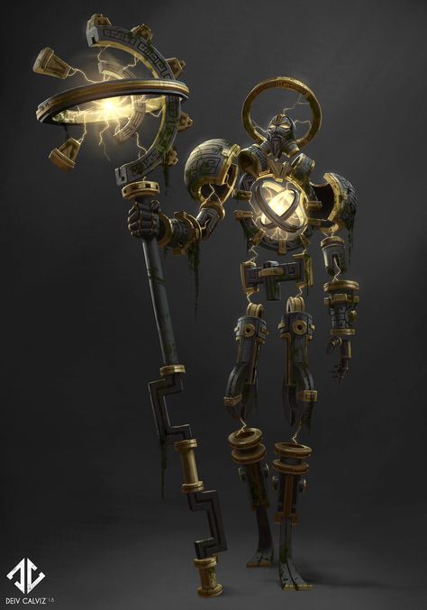 ArtStation - Ancient Titan, Deiv Calviz (David Villegas) Angry Princess, God Of Time, Monster Inspiration, Steampunk Aesthetic, Arte Robot, Dnd Monsters, 다크 판타지, Monster Concept Art, Dnd Art