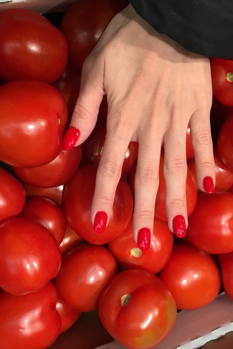 #nails #tomato #red Tomato Red Nails, Red Nails, Nails, Red