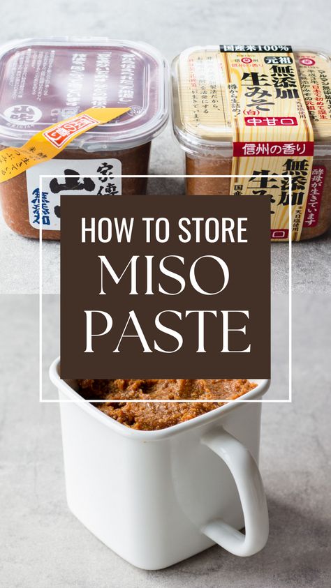 Excited to cook with the miso paste you got from the local Japanese store but not sure where best to keep it? Learn how to store your delicious seasoning fresh, and enjoy the savory flavor! Miso Soup Recipe Easy, Tofu Miso Soup, Japanese Miso Soup, Healthy Japanese Recipes, Miso Soup Recipe, Red Miso, Japanese Sweet Potato, Miso Paste, Delicious Soup Recipes