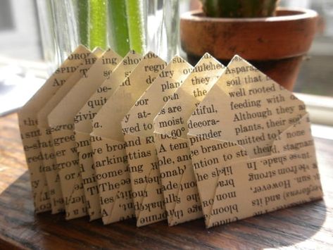 How to Rid Yourself of Junk Mail For Good Old Book Pages Crafts, Book Pages Crafts, Tooth Fairy Envelope, Tiny Envelopes, Old Book Crafts, Recycled Books, Recycled Book, Book Page Crafts, Book Page Art