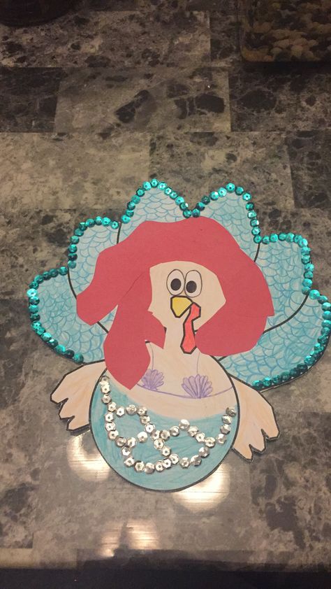 1st Grade Turkey Disguise, Kinder Turkey Disguise, Turkey In Disguise Ideas For Girls Easy, Turkey Deguises, Decorating A Turkey In Disguise, Turkey Disguise Project Disney, Turkey In Disguise Girl, Ariel Turkey Disguise Project, Turkey Dress Up Project