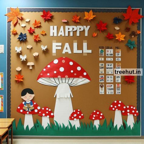 Child Art, Free Coloring Pages, Craft, Clipart, Art Ideas, Gardening at Treehut.in Dinosaur Bulletin Boards, Mushroom Theme, Craft Clipart, Colorful Bulletin Boards, Hallway Displays, Christmas Bulletin Board, Fall Bulletin Boards, Mushroom Crafts, Christmas Bulletin