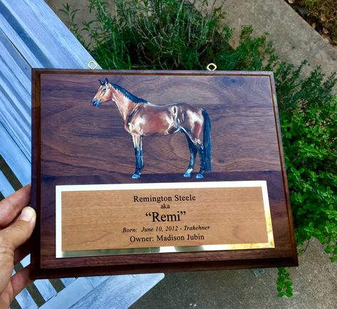 Walnut Board, Carriage Bolt, Solid Walnut, Famous Artists, Name Plate, Original Box, Moose Art, Horses, Novelty Sign