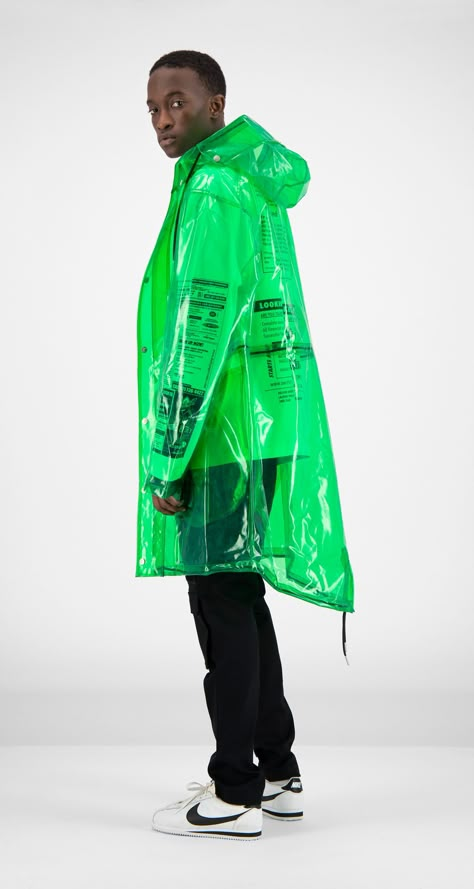 Cyberpunk Raincoat, Rain Coat Men, Rain Coats For Women, Rain Coat Outfit, Transparent Coat, Transparent Jacket, Raincoat Pattern, Street Style Jacket, Coat Outfit Casual