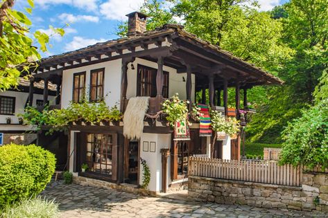 Bulgarian Architecture, Interesting Decor, Casas Coloniales, Traditional Houses, Spanish House, Village House Design, Village Houses, Dream House Exterior, Rustic Gardens