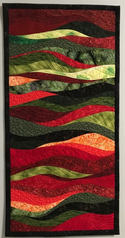 Modern Quilting Designs, Landscape Art Quilts, Quilted Wall Hanging, Abstract Quilt, Quilting Designs Patterns, Landscape Quilt, Quilt Modernen, The Color Wheel, Quilted Table Runners Patterns