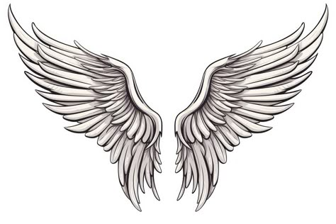 Drawing sketch angel bird.  | premium image by rawpixel.com / Sasi Birds Wings Drawing, Angel Wing Sketch, Angle Wings Draw, Eagle Wings Drawing, Angel Wings Sketch, Angel Wings And Halo Drawing, Detailed Wings Drawing, Angel Wing Line Drawing, Sketch Angel