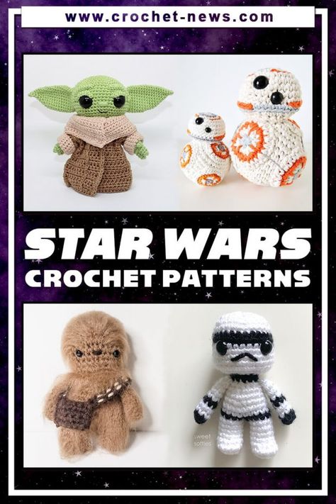 15 patrones de ganchillo de Star Wars Star Wars Crochet Patterns, Crocheting Supplies, Star Wars Crochet, Star Wars Crafts, Corner To Corner Crochet, Medium Weight Yarn, All Free Crochet, Crochet Stars, Star Wars Inspired