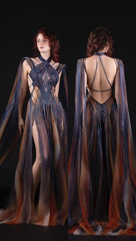 Fantasy Dresses, Fantasy Gowns, Fairytale Dress, Fantasy Dress, Fantasy Clothing, Fantasy Fashion, Couture Collection, Costume Design, Dream Dress