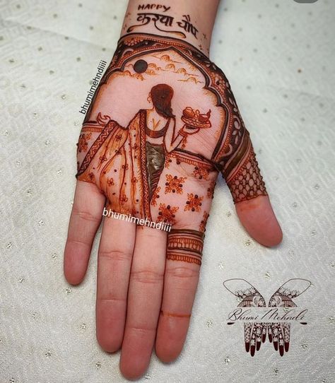 Krvachouth Look, Mahndi Desain Karwa Chauth, Karva Chauth Nail Art Designs, Karvachauth Special Mehndi, Karwa Chauth Mehandi Design Latest, Easy Karwa Chauth Mehndi Designs, Karvachoth Mehndi Simple, Latest Karva Chauth Mehndi Designs, Happy Karwa Chauth Mehndi Designs