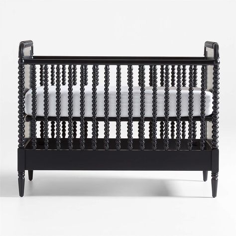 Jenny Lind Black Crib, Jenny Lind Toddler Bed, Texas Nursery, Vintage Floral Nursery, Mercer House, Modern Baby Cribs, Jenny Lind Crib, Toddler Bed Rail, Black Crib