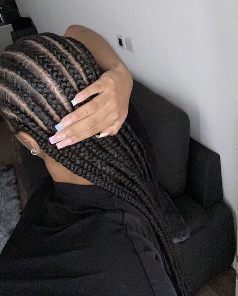 Loc Inspiration, Black Girls With Tattoos, Types Of Braids, Feed In Braid, Protective Hairstyles Braids, Fulani Braids, Hair Appointment, Girls Braids, Hair Laid