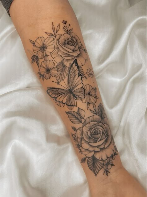 Arm Tattoos For Women Roses, Womens Lower Arm Sleeve Tattoo, Tattoos Forearm Women, Rose Arm Tattoos For Women, Lower Forearm Tattoo Woman, Lower Arm Sleeve Tattoo Women, Lower Arm Tattoos For Women, Lower Leg Tattoos Women, Lower Arm Tattoos