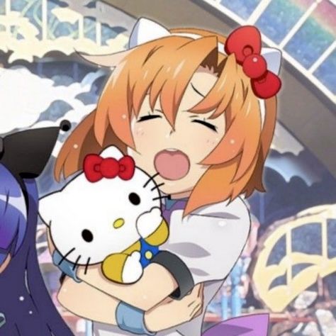 Rena Higurashi Icon, Girl X Girl Pfp, Higurashi Icon, Rena Higurashi, Rena Ryuugu, Hello Kitty Icons, Hello Kitty Girl, Sanrio Icons, When They Cry