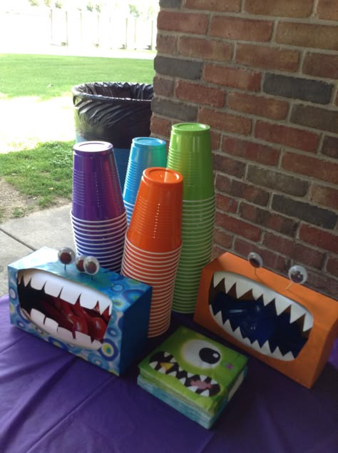 Monster Birthday Decorations, Monster Birthday Party Little Monster Party, Monster First Birthday, Little Monster Birthday, Monster 1st Birthdays, Monster Inc Birthday, Boy Birthday Decorations, Monster Birthday Parties, Monster Theme, Monster Birthday