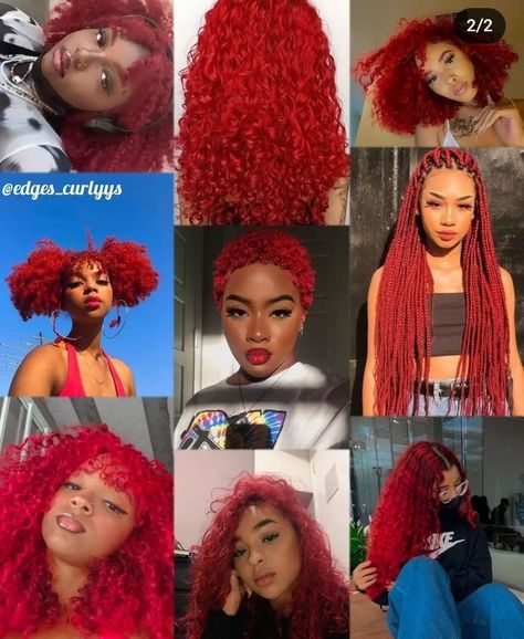 Wine Braids Hairstyles, Afro Hair Dye, Lace Front Wig Deep Wave, Adore Hair Dye, Pelo Color Vino, Hair Braid Patterns, Curly Styles, Dyed Curly Hair, Gorgeous Braids