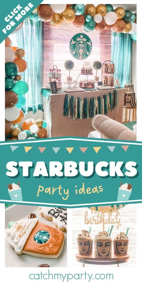 Starbucks Themed Birthday Party Free Printable, Girls 11th Birthday Party Themes, Frappe Birthday Party Ideas, Birthday Party Idea For Girls 11th, Birthday Party Ideas For 12 Year Girl Theme, 9th Birthday Theme Girl, 13 Yrs Old Girl Birthday Party Ideas, Birthday Party Themes For 10 Yr Girl, Birthday Themes For 11 Year Girl