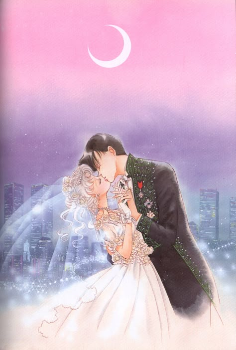 Sailor Moon Wedding, Princesa Serenity, Neo Queen Serenity, Bd Art, Naoko Takeuchi, Arte Sailor Moon, Sailor Moon Stars, Minako Aino, Tuxedo Mask