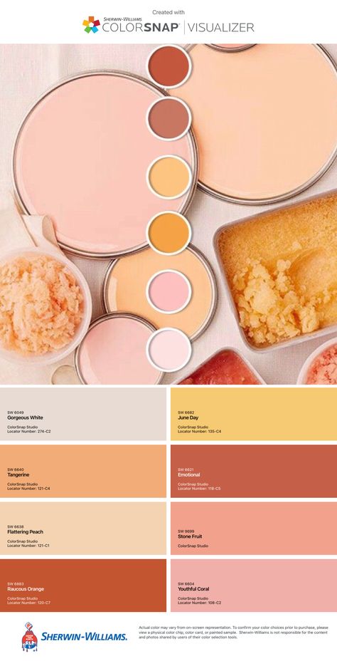 Pink Lemonade Paint Color, Apricot Home Decor, Coral Color Living Room Ideas, Peachy Pink Walls, Peach Pink Bedroom Ideas, Pink Peach Paint Colors, Pink And Yellow Office Ideas, Peach And Beige Bedroom, Peach Color Room Decor