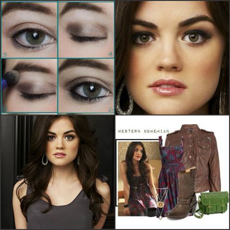 Aria Style ! Aria Makeup Pretty Little Liars, Aria Montgomery Makeup Eyes, Aria Montgomery Outfits Aesthetic, Pretty Little Liars Aria Outfits, Pll Aesthetic Outfits, Aria Pll Outfits, Pll Makeup, Aria Montgomery Makeup, Aria Makeup