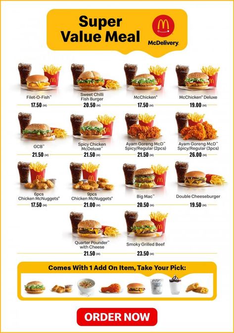 McDonald's McDelivery Super Value Meals Promotion Mcdo Menu Philippines, Menu Mcd, Veggie Chicken Salad, Mcdo Menu, Mcdonalds Order, Burger Bangor, Salad Honey Mustard, Mcdonalds Food, Kfc Inspired Recipes