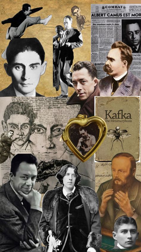 Frans Kafka, Kafka Wallpaper, Literature Humor, Funny Cat Wallpaper, Bulletin Journal Ideas, Dead Poets Society, Literature Books, Philosophers, Cat Wallpaper