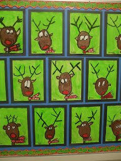 Next year! Reindeer Portraits- step by step drawing Holiday Bulletin Boards, Christmas Art Projects, Christmas Teaching, Winter Art Projects, Christmas Kindergarten, Christmas School, Preschool Christmas, Christmas Classroom, Kindergarten Art