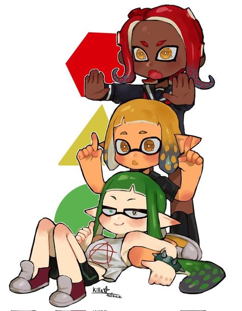 Body Drawing, Squid Games, I'm Back, Video Game Art, Splatoon, Cool Artwork, Fan Art, On Twitter, Twitter