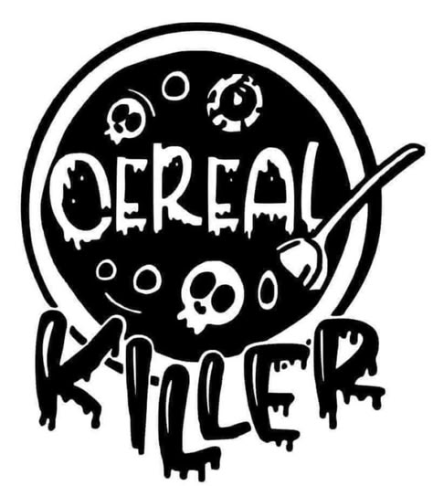 Cereal Killer, Cricut Stencils, Horror Svg, Projets Cricut, Detailed Artwork, Cricut Halloween, Decal Ideas, Stencil Design, Friends Font