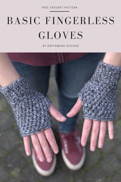 Would you like an easy, beginner-friendly pattern for Crochet Basic Fingerless Gloves? You're in the right place. Get some scrap yarn and let's crochet! #gloves #fingerless #crochet #uncinetto #haken #guanti #easy #free #pattern #katia #mitten #beginner #crocheter #scrapyarn #yarn #scrap #fingerlessgloves #winter #fall #handmade Fingerless Gloves Free Pattern, Gloves Free Pattern, Crochet Fingerless Gloves Free Pattern, Gloves Crochet Pattern, Crochet Hand Warmers, Fingerless Gloves Crochet, Crochet Wrist Warmers, Beau Crochet, Fingerless Gloves Crochet Pattern