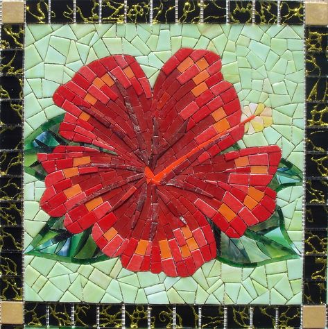 Mosaic Poppies, Mosaic Quilts, Flower Mosaics, Realistic Flower Drawing, Flowers Mosaic, Free Mosaic Patterns, Garden Mosaics, Tree Mosaic, Flower Mosaic