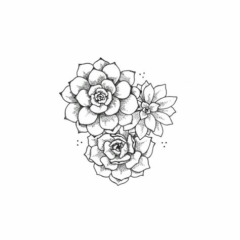 . Succulent Drawing, Succulent Tattoo, Succulents Drawing, Backpiece Tattoo, Disney Tattoo, Tiny Tattoo, Diy Tattoo, Plant Drawing, Tattoo Flash