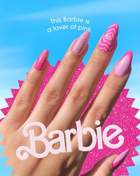 Fitness Barbie, Barbie Pink Nails, Pink Summer Nails, New Nail Art Design, Natural Nail Designs, Hot Pink Nails, Minimalist Nail Art, Trendy Nail Art Designs, Simple Nail Art Designs