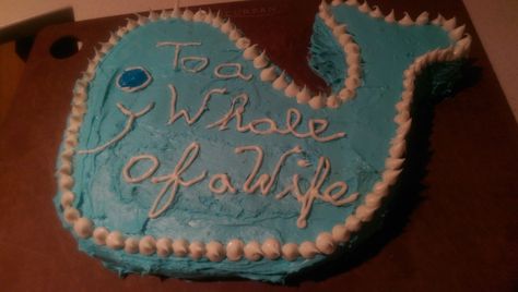 To a Whale of a Wife Cake from The Simpsons Wife Cake, Whale Cake, Whale Cakes, Cartoon Food, Star Wars Wedding, A Whale, April Fools Day, April Fools, Make Things